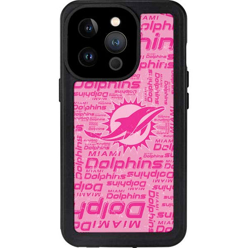 NFL Miami Dolphins - Blast Pink iPhone 15 Pro Waterproof Case